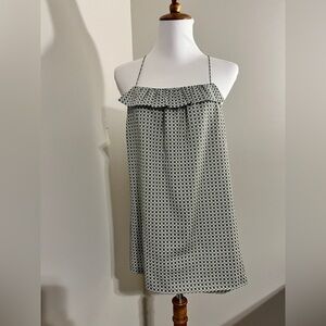 J. Crew Geometric Print Camisole - White and Green